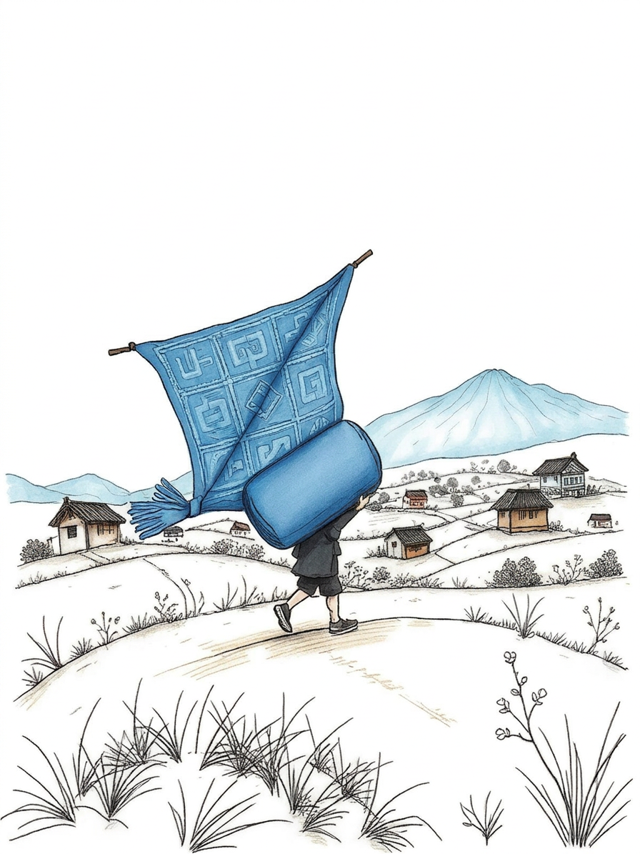 파란 보자기의 여행 도서 표지